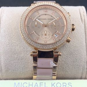 Michael Kors Rose Gold-Tone Parker Watch